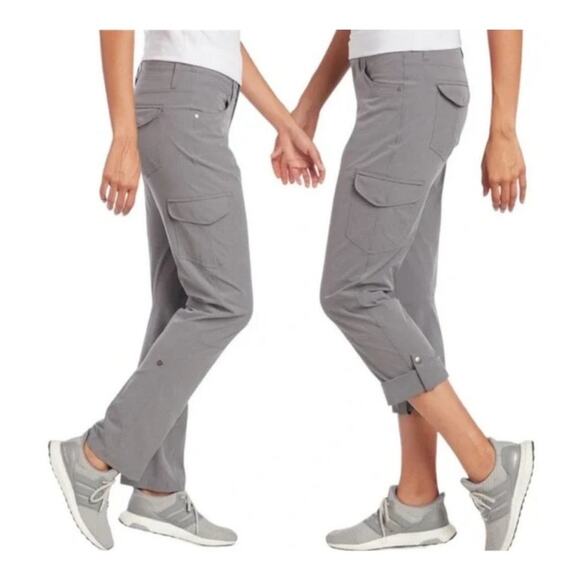 KUHL Freeflex Roll Up Gray Hiking Pants size 12 (Short) - Picture 2 of 16
